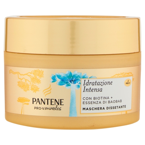 Pantene Pro-V Miracles Idratazione Intensa con Biotina+Essenza di Baobab Maschera Dissetante 160ml